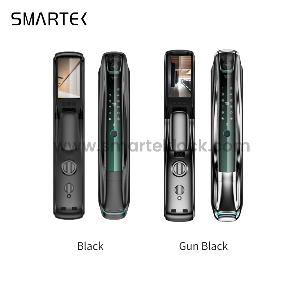 SMARTEK i9 Waterproof Camera Automatic Tuya APP Wi-Fi Record Video 3D Face Recognition Smart Door Lock with Eye Scanner