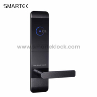 Smartek E900 Aluminum Alloy CE FCC RoHS 4.8V Power Alarm 6V Battery Hotel Rfid Lock System Key Card Hotel Electronic Door Locks