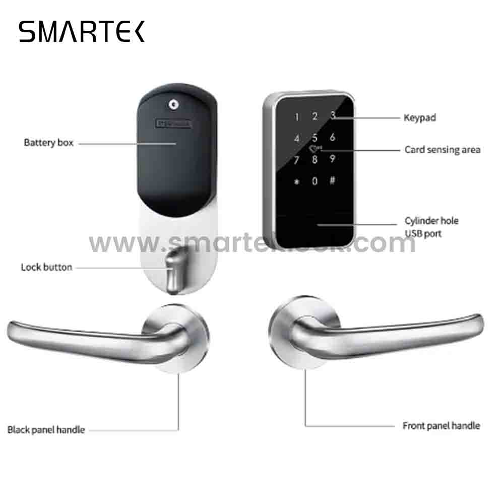 Anti-Theft 304 Stainless Steel Polished Hotel Spit Lock with Card