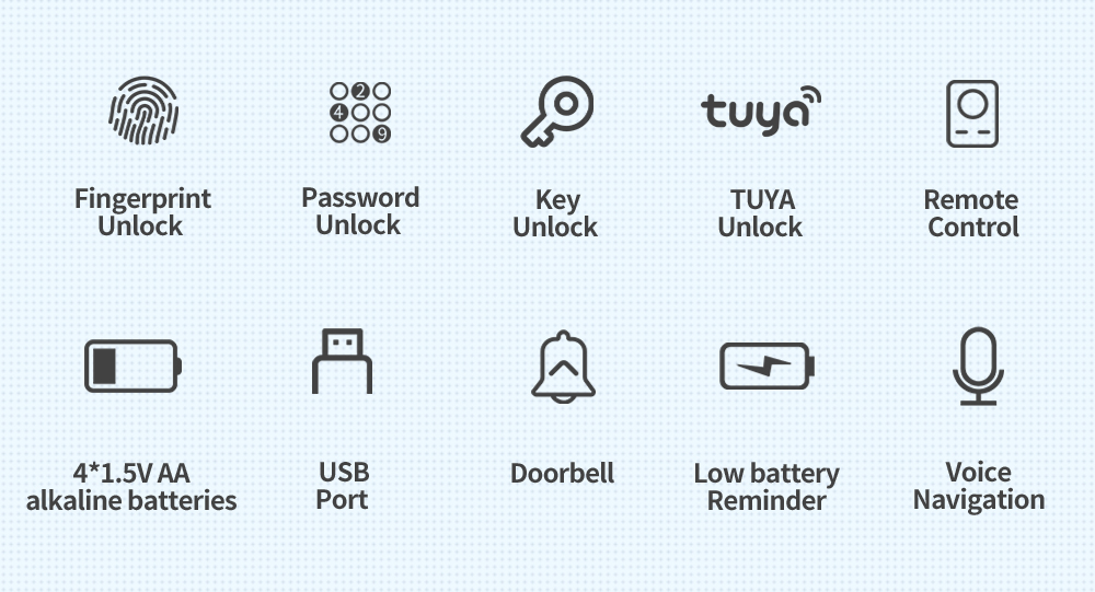 Smartek G5 Tuya fingerprint smart lock for swing glass door.jpg