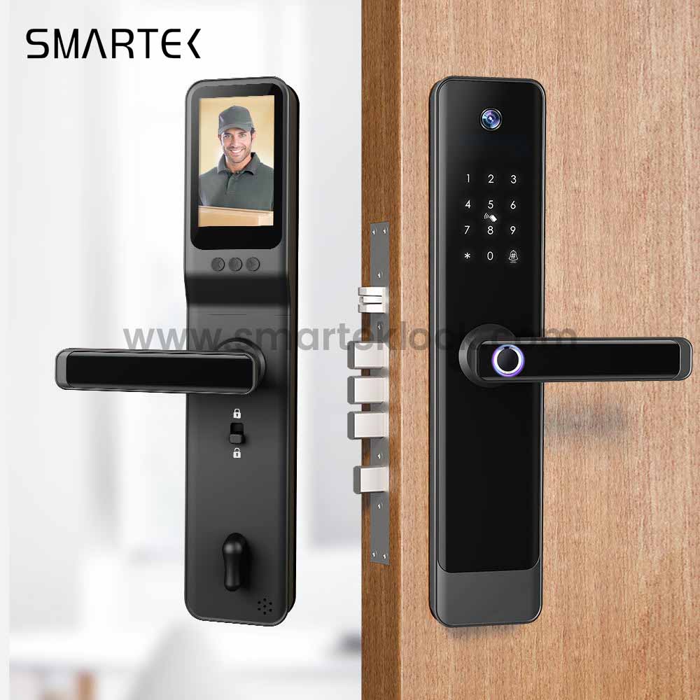 6068 Mortise Solid Aluminum Alloy Smart Electric Lock for Wood Door with Fingerprint and TTLock App