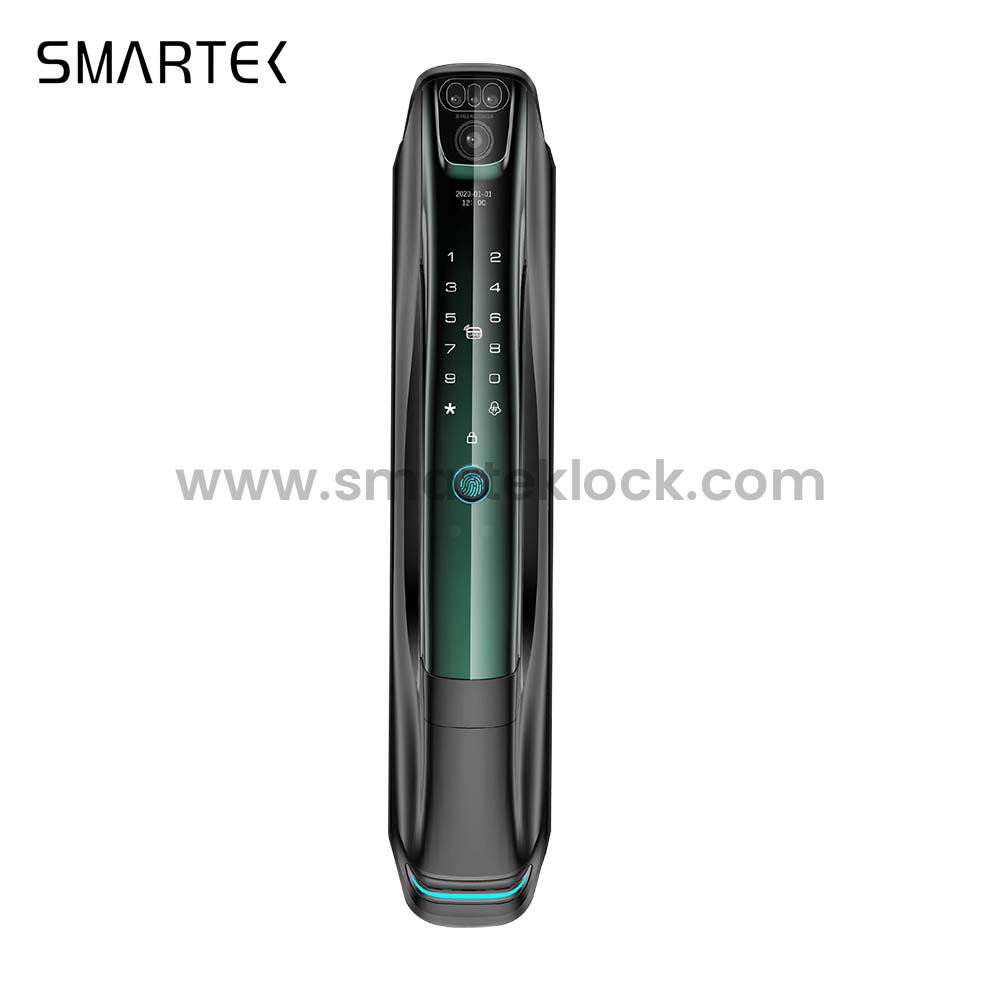 SMARTEK i9 Waterproof Camera Automatic Tuya APP Wi-Fi Record Video 3D Face Recognition Smart Door Lock with Eye Scanner