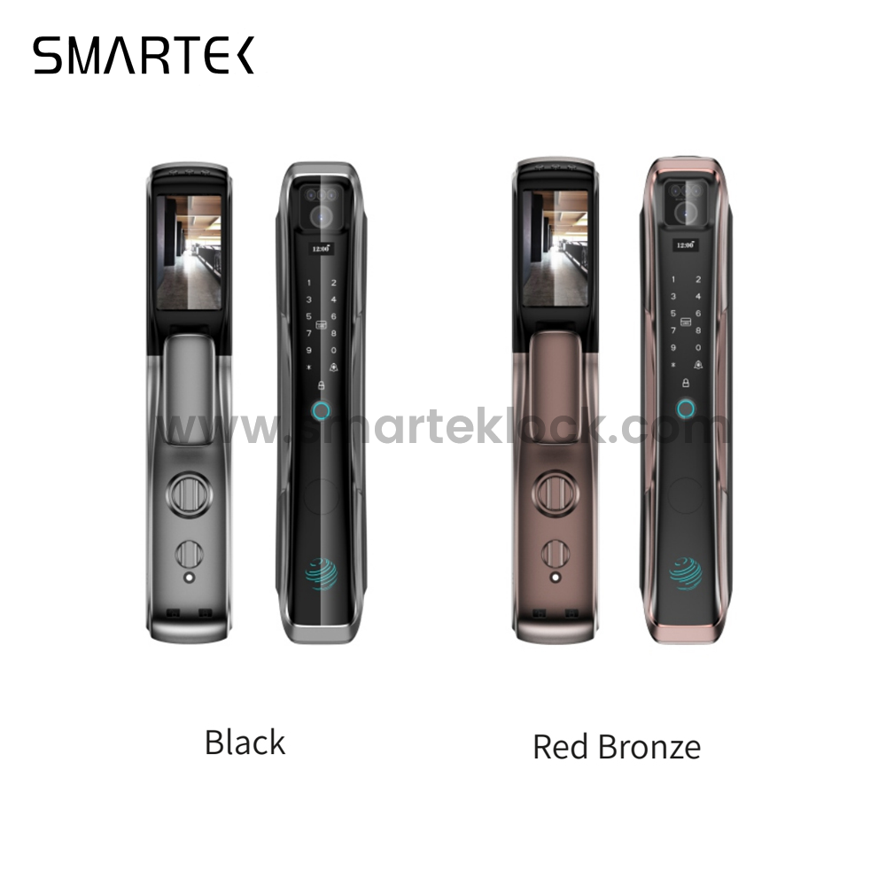 High Quality SMARTEK I13 Camera Auto Close Tuya APP Wi-Fi Record Video ID 3D Face Recognition Smart Door Lock for Front Door