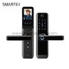 Waterproof Wood Apartment Video Intercom Smart Digital System smart door lock with tuya security camera and wifi with key