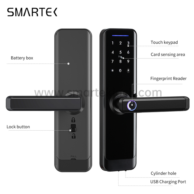 door handle with key