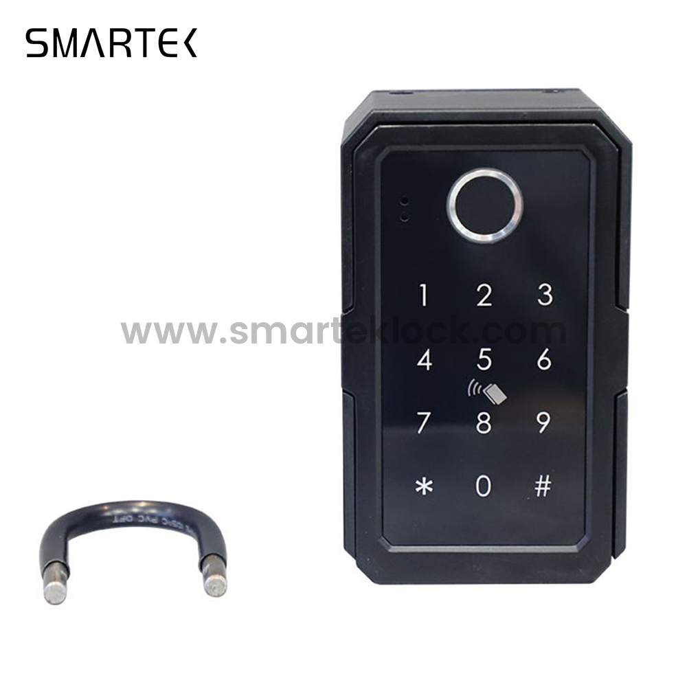 Zinc Alloy Fingerprint Wall-Mounted Door Lock with Key Box and Cloud Support for Wood/Glass/Aluminum/Steel Doors for K3
