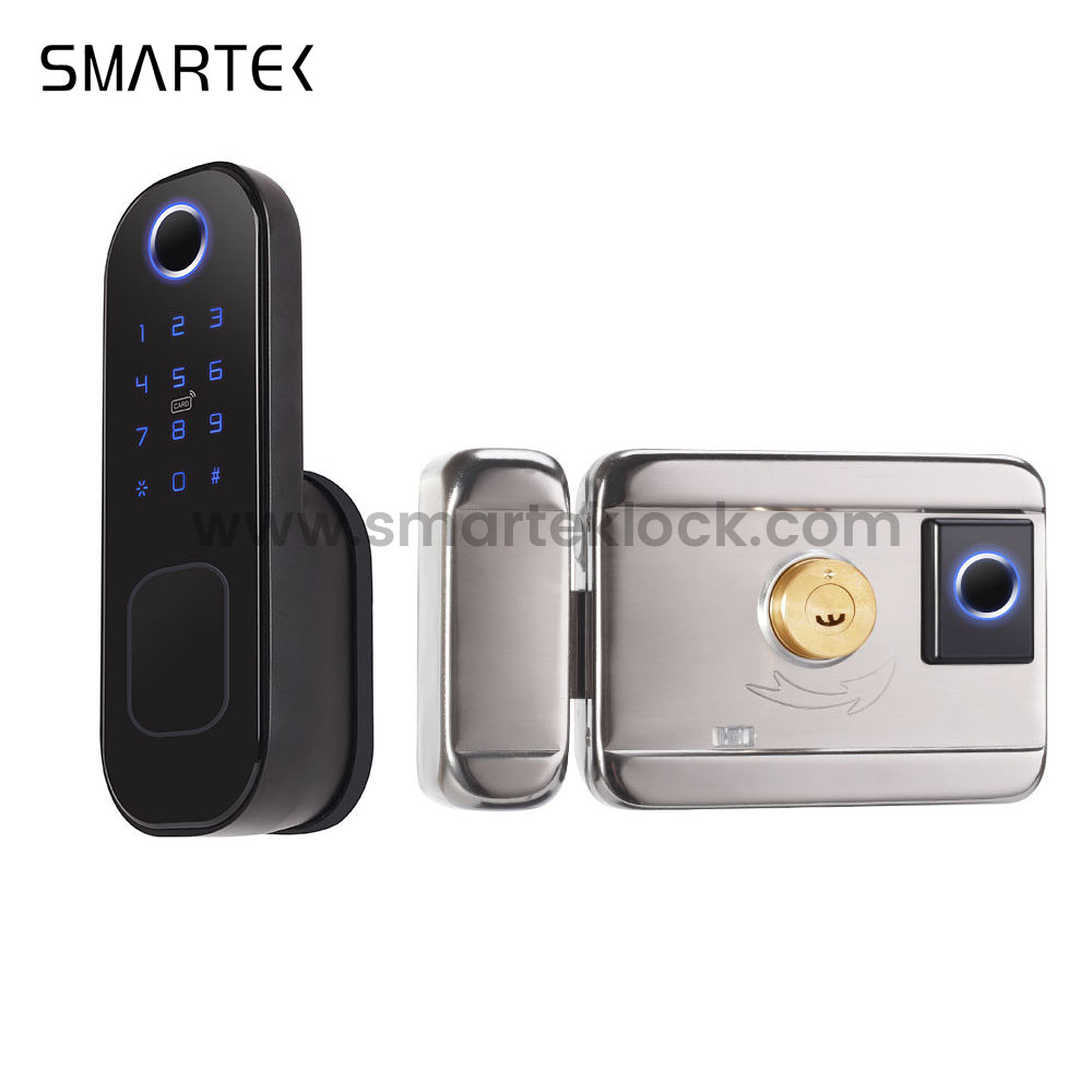 Waterproof for Smart Biometric Fingerprint Security Dual Side Rim Lock for Wood Door Zinc Alloy Cloud Remote Control