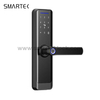 Aluminum Alloy Smart Fingerprint Digital Door Lock Biometric Keypad Tuya App Fingerprint Code Password Tempered Glass Wood Wi-Fi