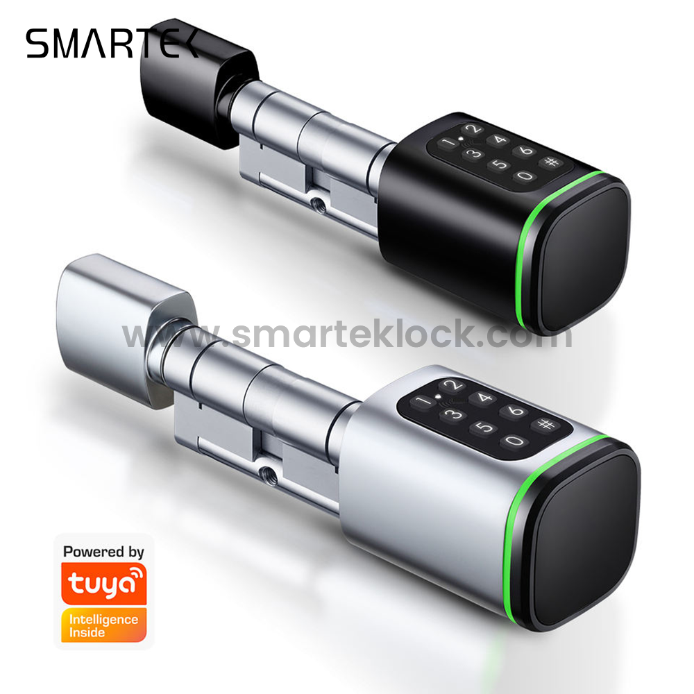 SMARTEK S1K Passcode RFID IC Card KEY TTLOCK APP BLE Door Smart Cylinder Lock for Replacing Old Mechanical Cylinder