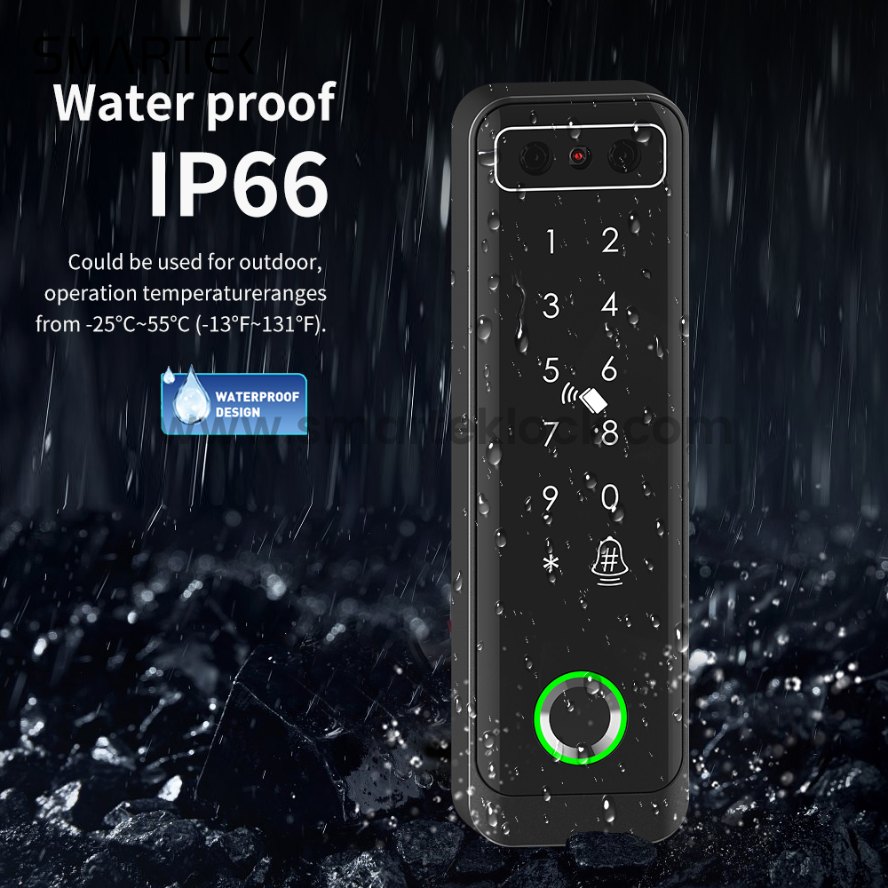 3D Face Recognition Fingerprint Code Card Waterproof IP66 DC12V Access Control System for Office Public Door Hotel Apartment