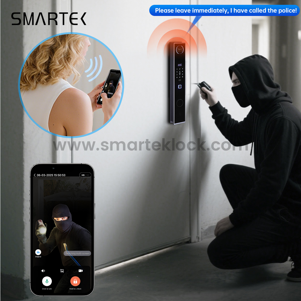 Automatic Peep Hole Lock Face Recognition Palm Vein Smart Lock