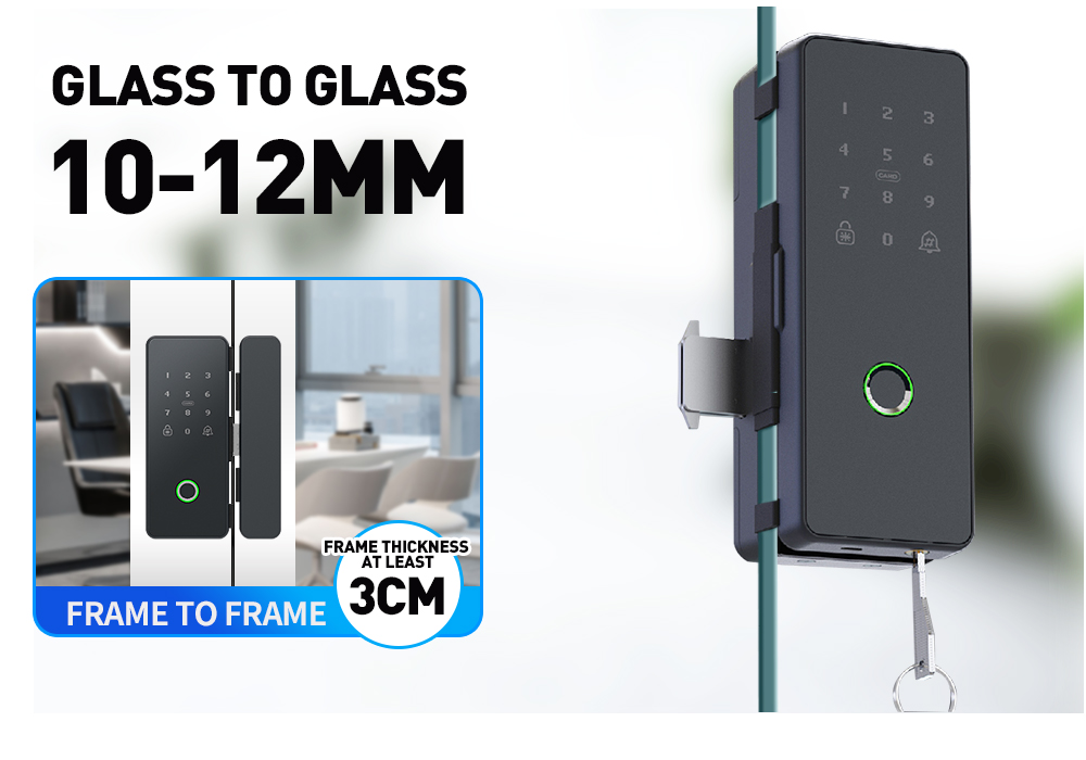 Aluminum alloy smart lock for commercial glass door.jpg