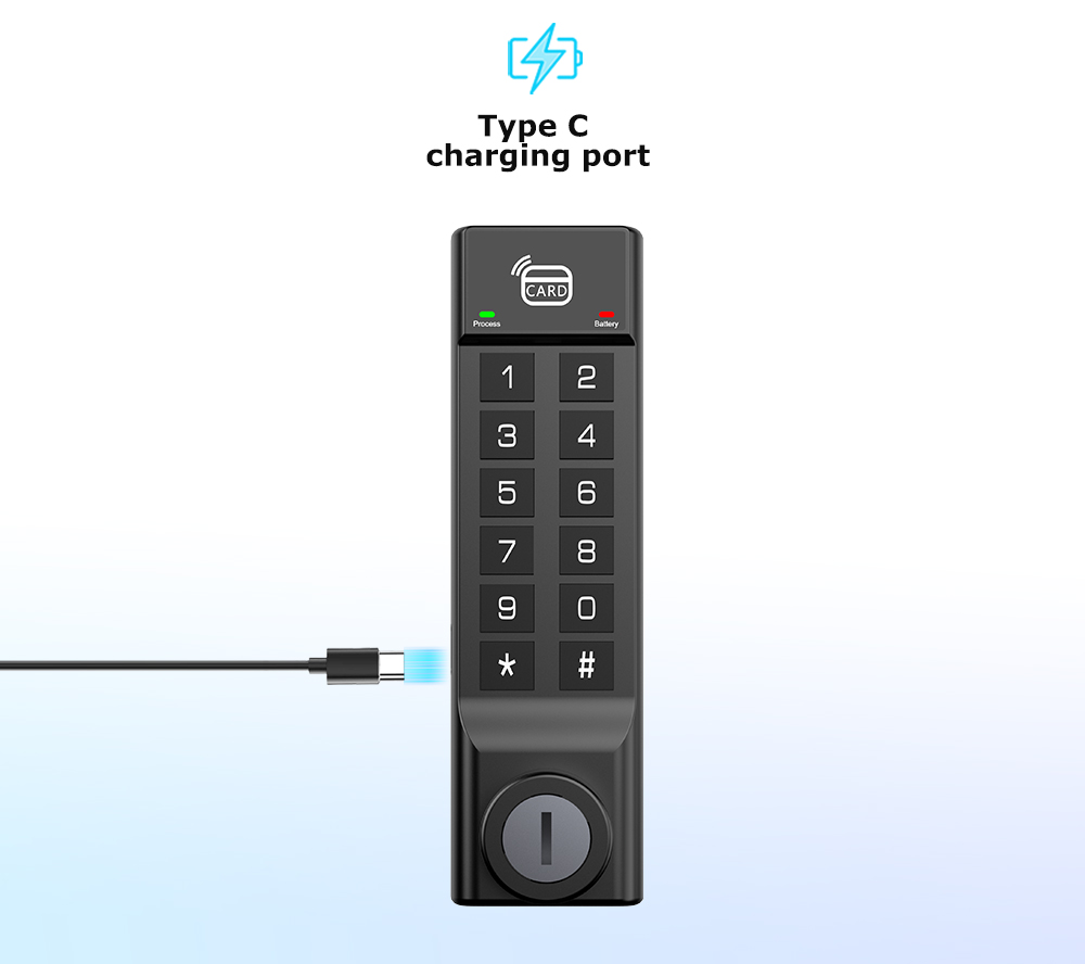 electronic mailbox lock in aluminum alloy