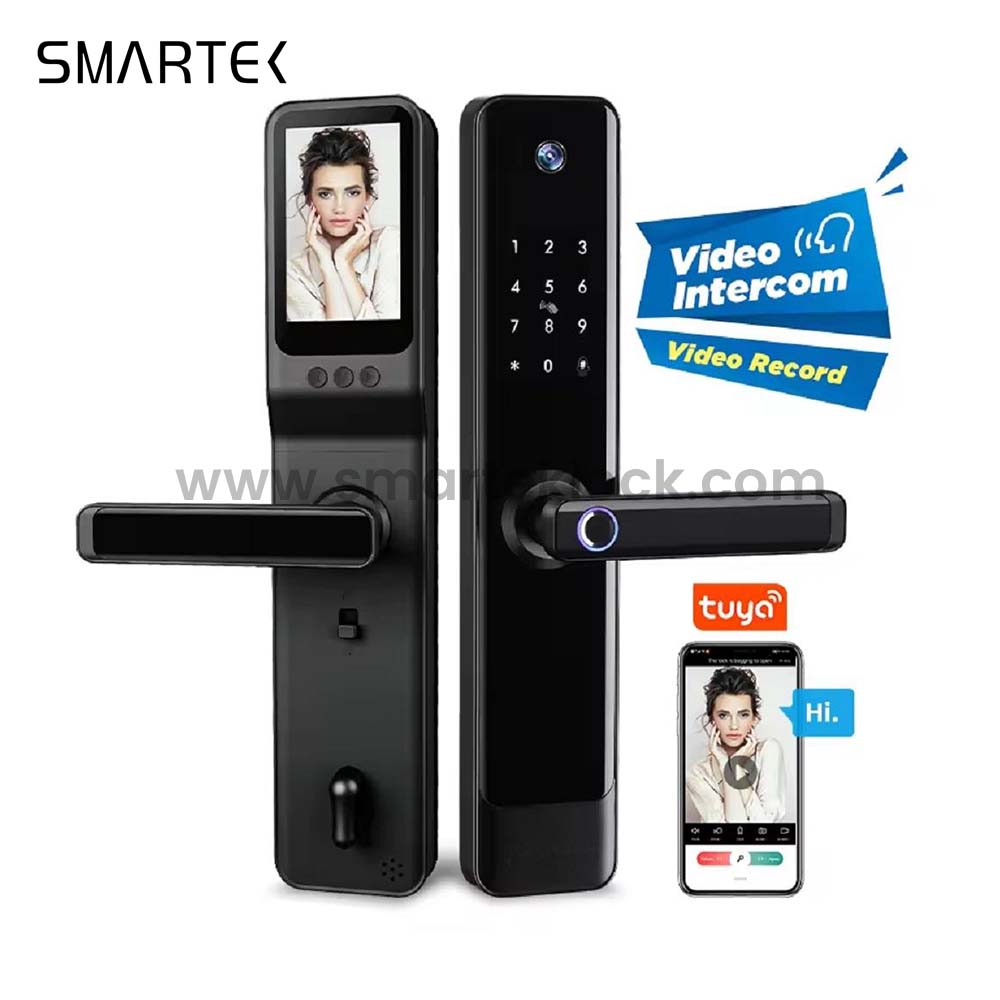 6068 Mortise Solid Aluminum Alloy Smart Electric Lock for Wood Door with Fingerprint and TTLock App