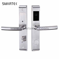 Zhongshang Smartek M800 SUS304 6V AA Battery ANSI Mortise RFID Keyless Entry Offline RF Hotel Lock System Hotel Smart Lock