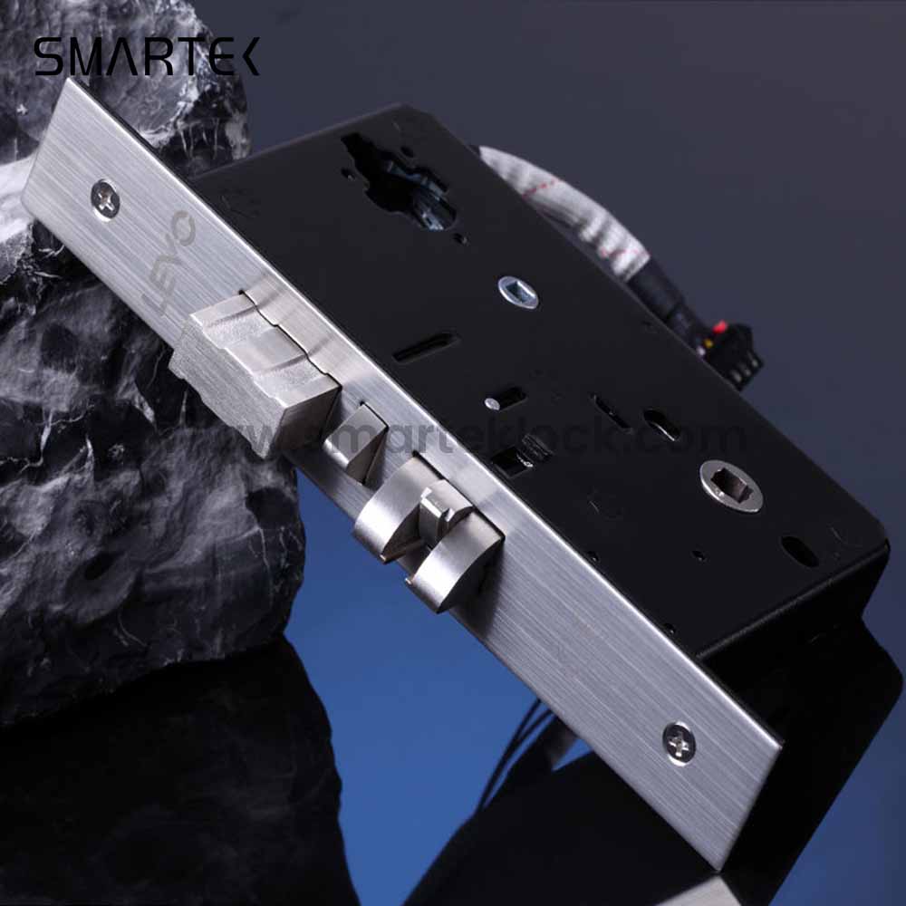 Smartek E900 Aluminum Alloy CE FCC RoHS 4.8V Power Alarm 6V Battery Hotel Rfid Lock System Key Card Hotel Electronic Door Locks