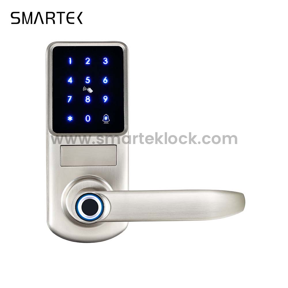 For A290-TTlock Electronic Front Door Lock Biometric Fingerprint App Control Digital Smart Lock for Aluminum Steel Doors