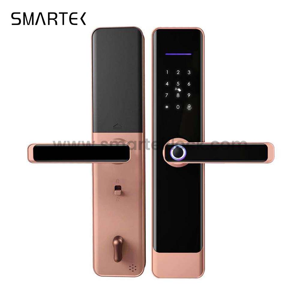6068 Mortise Solid Aluminum Alloy Smart Electric Lock for Wood Door with Fingerprint and TTLock App
