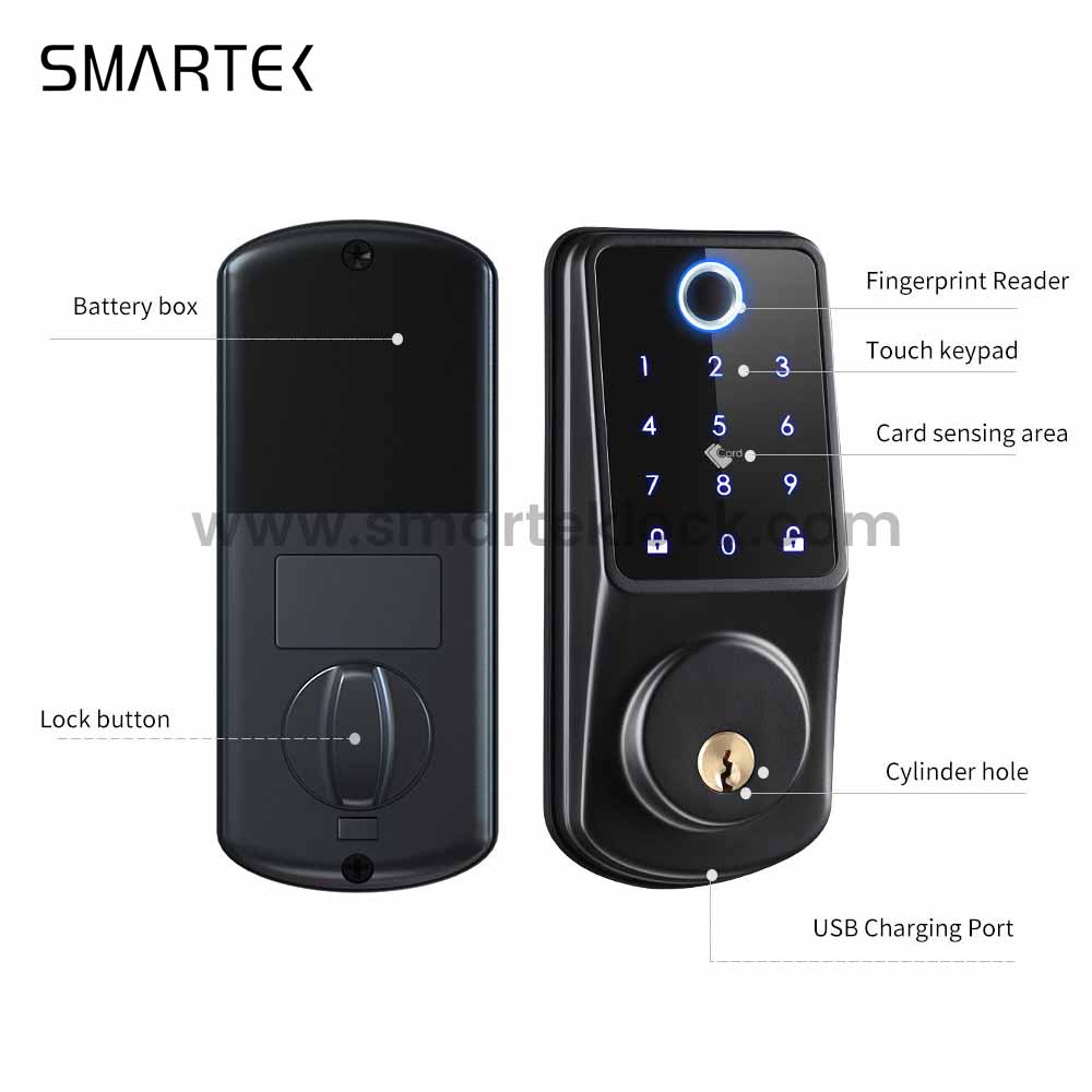 For A220 Smart App IC Card Deadbolt Lock for Wood & Steel Doors