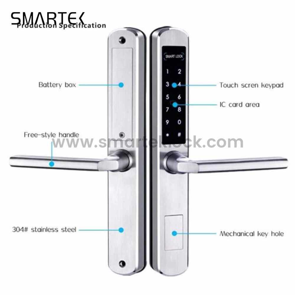 Smartek A210 Fingerprint Smart Lock, WiFi Keyless Entry Door Lock, IP65 Waterproof with TUYA App