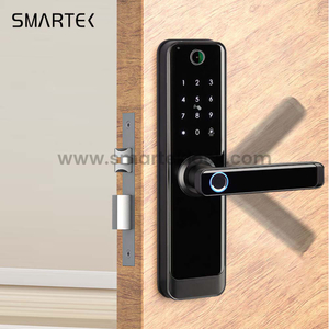 Waterproof Wood Apartment Video Intercom Smart Digital System smart door lock with tuya security camera and wifi with key