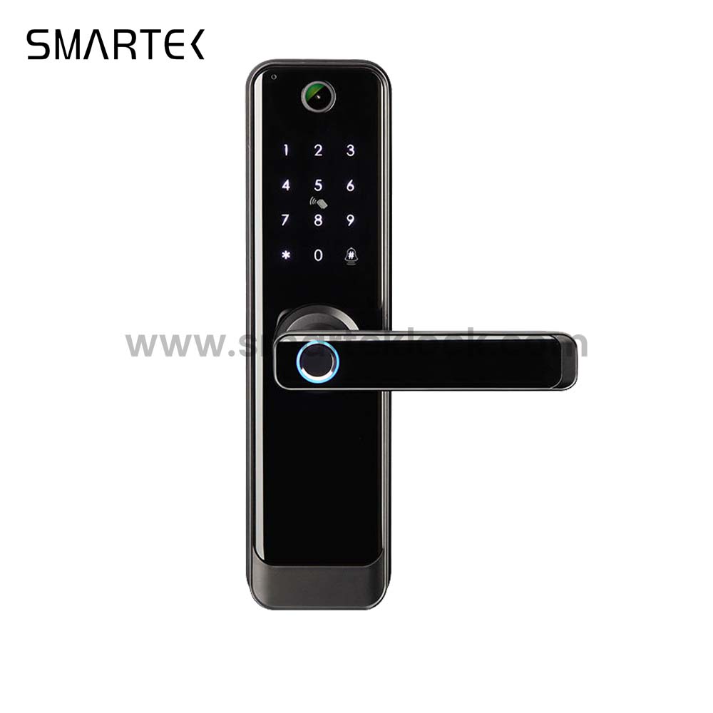 Waterproof Wood Apartment Video Intercom Smart Digital System smart door lock with tuya security camera and wifi with key