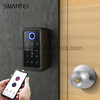 Zinc Alloy Fingerprint Wall-Mounted Door Lock with Key Box and Cloud Support for Wood/Glass/Aluminum/Steel Doors for K3