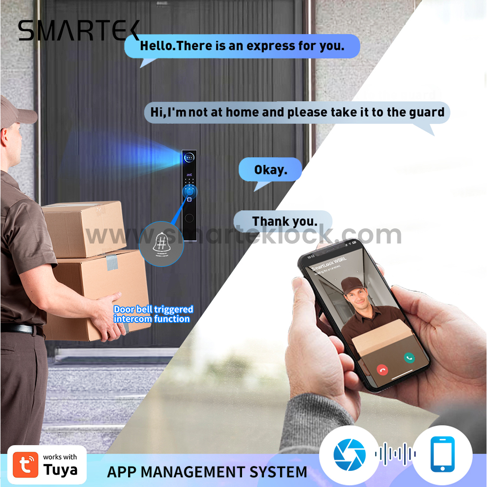 Automatic Peep Hole Lock Face Recognition Palm Vein Smart Lock