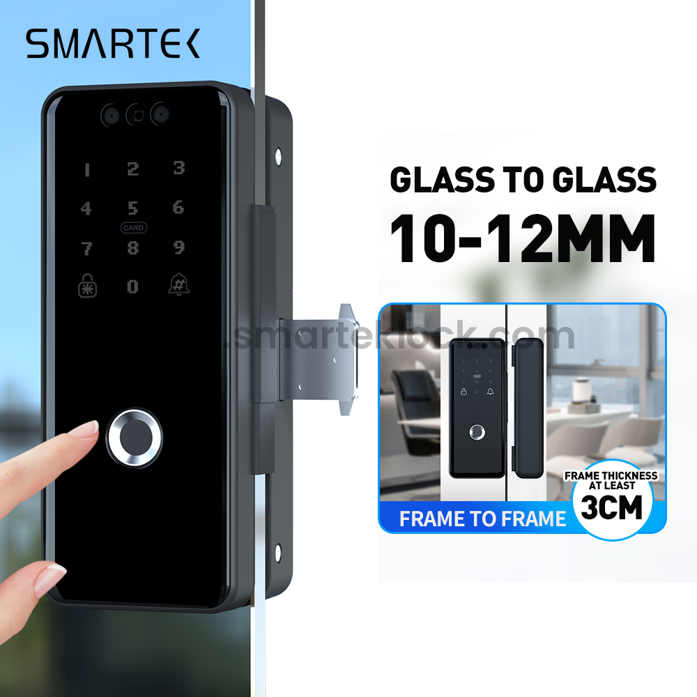 swing glass door smart lock