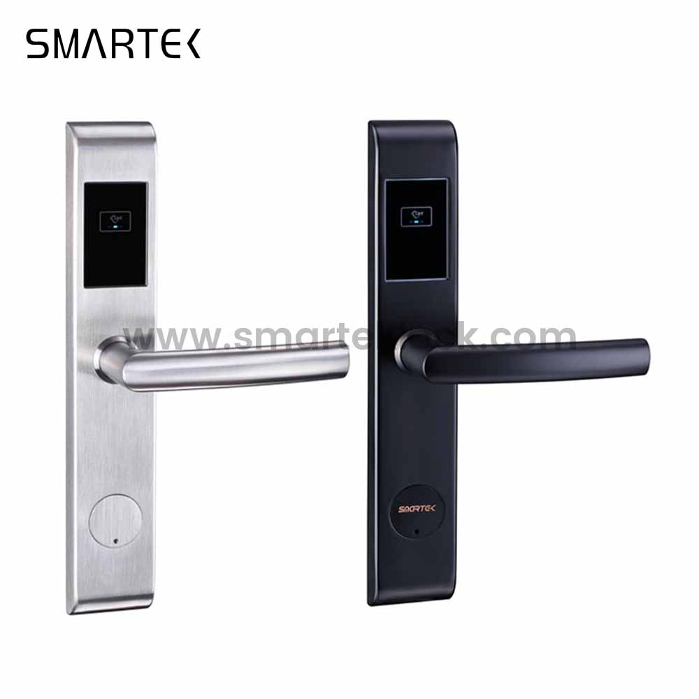 Zhongshang Smartek M800 SUS304 6V AA Battery ANSI Mortise RFID Keyless Entry Offline RF Hotel Lock System Hotel Smart Lock