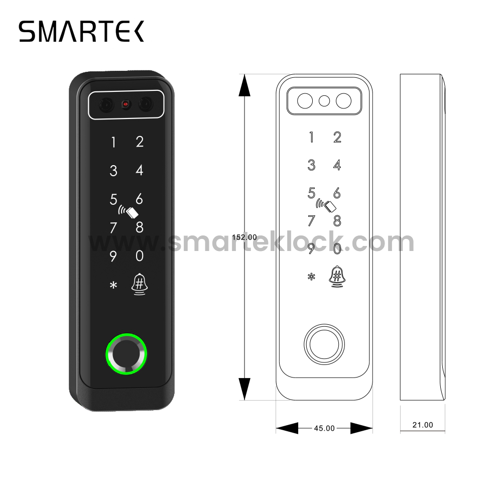 3D Face Recognition Fingerprint Code Card Waterproof IP66 DC12V Access Control System for Office Public Door Hotel Apartment