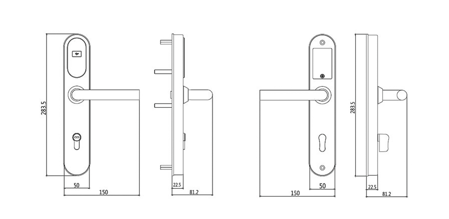 European mortise hotel lock