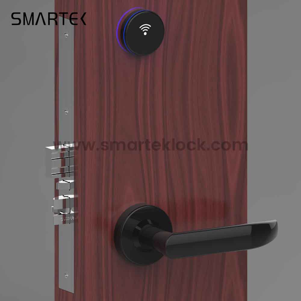 Smartek S190 Zinc Alloy Keyless Entry ANSI Mortise Offline Hotel Door Lock Card Reader System Electronic Split Hotel Lock
