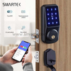 For A290-TTlock Electronic Front Door Lock Biometric Fingerprint App Control Digital Smart Lock for Aluminum Steel Doors