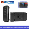 Tuya Keyless Smart Digital Rim Door Lock Waterproof Design with App Control, Ideal for Outdoor Gates and Metal Doors
