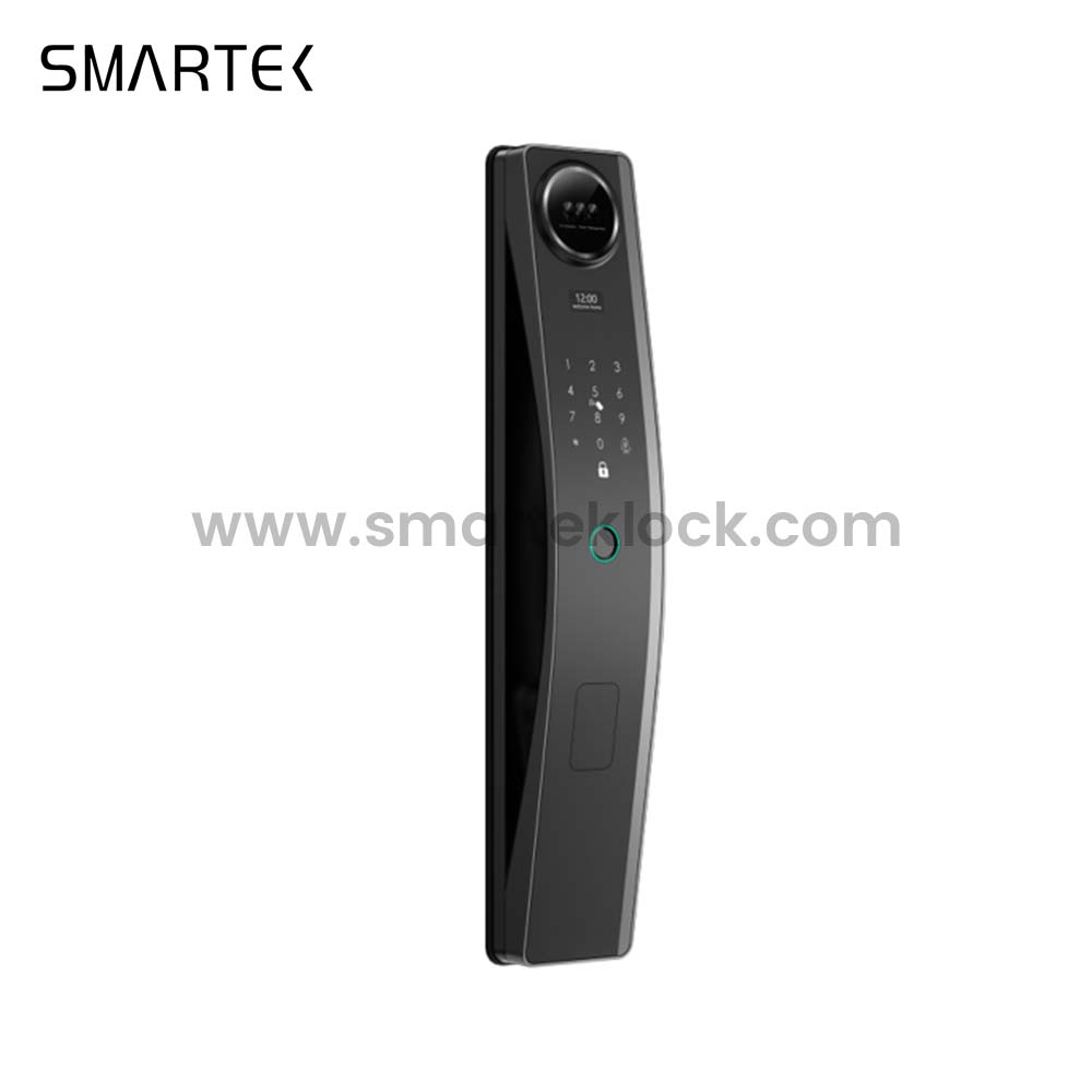Smartek economic digital automatic door no handle tuya smart camera 3d face recognition smart door lock