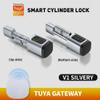 V1 TTLOCK Fingerprint Card Keyed -enabled Cloud Storage Smart Cylinder Lock for Stainless Steel Doors