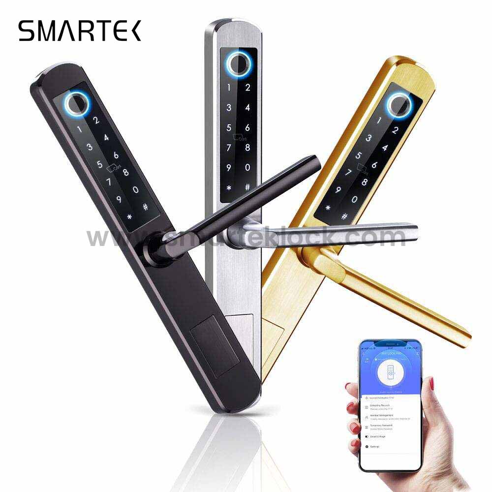 Smartek A210 Fingerprint Smart Lock, WiFi Keyless Entry Door Lock, IP65 Waterproof with TUYA App