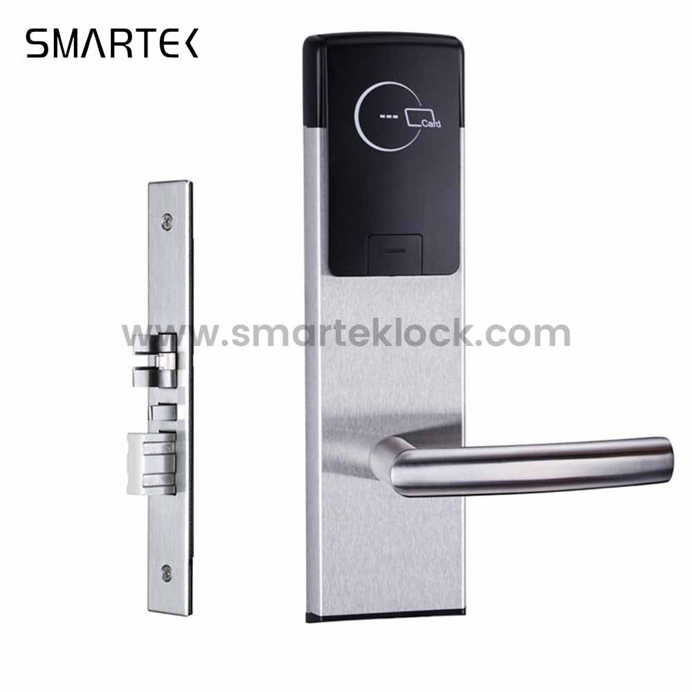 For E301 Low Price ANSI Hotel Lock with APP/RFID/Mechanical Unlock Cloud Data Storage & SDK for Wood Doors Hostel Apartment