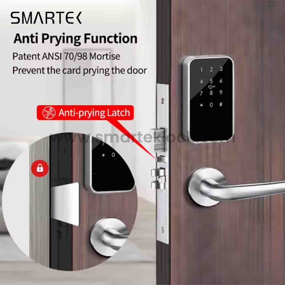 Anti-Theft 304 Stainless Steel Polished Hotel Spit Lock with Card