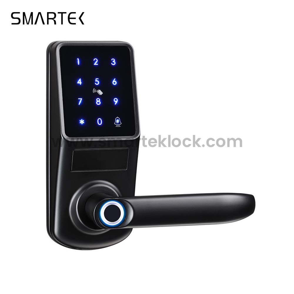 For A290-TTlock Electronic Front Door Lock Biometric Fingerprint App Control Digital Smart Lock for Aluminum Steel Doors